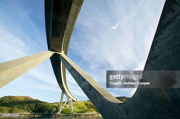 kylesku bridge in assynt scotland uk - modern architecture stock pictures, royalty-free photos & images