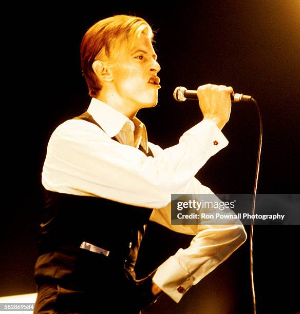 David Bowie performs at Boston Garden, March 17, 1976