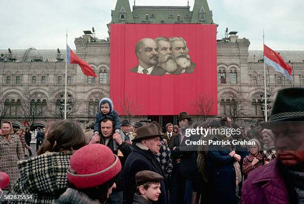 Red Square Crowd on May Day