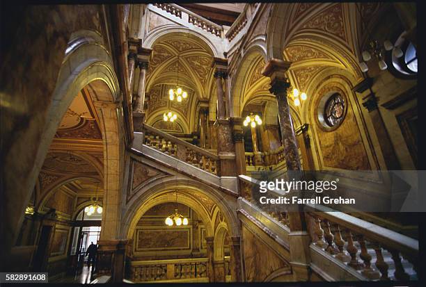 interior view of glasgow city chambers - council chambers stock pictures, royalty-free photos & images