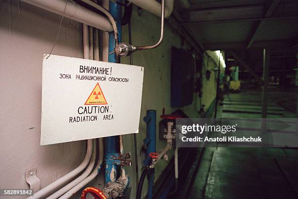 Inside the Chernobyl nuclear power plant's reactor n° 3.