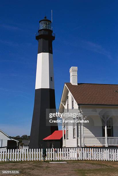 tybee island lighthouse - farrell grehan stock pictures, royalty-free photos & images