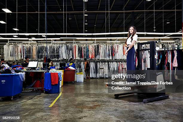 Jennifer Hyman in Rent the Runway's massive facility in Secaucus, N.J.