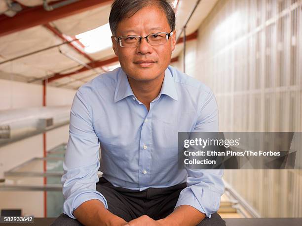 Yahoo co-founder Jerry Yang, now founding partner of veture fund AME Cloud Ventures, at the AME offices, Palo Alto, CA.