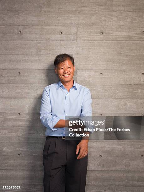 Yahoo co-founder Jerry Yang, now founding partner of veture fund AME Cloud Ventures, at the AME offices, Palo Alto, CA.