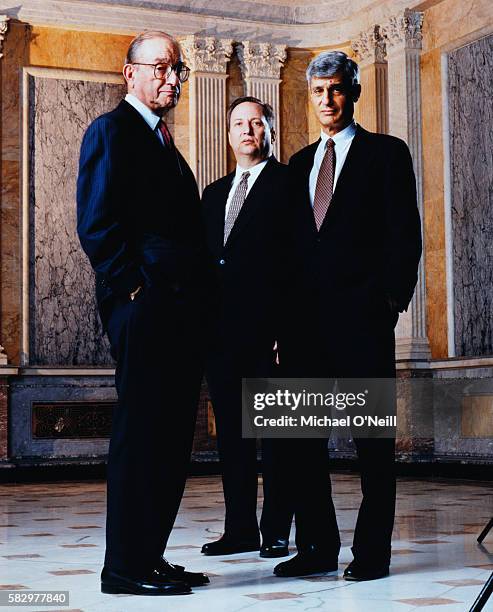 Alan Greenspan, Robert Rubin and Larry Summers