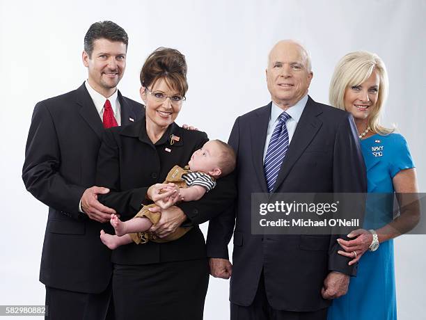 Todd and Sarah Palin and son Trig with John and Cindy McCain