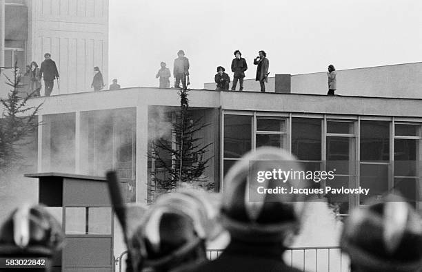 Riots at Nanterre University Between Students and CRS Riot Police