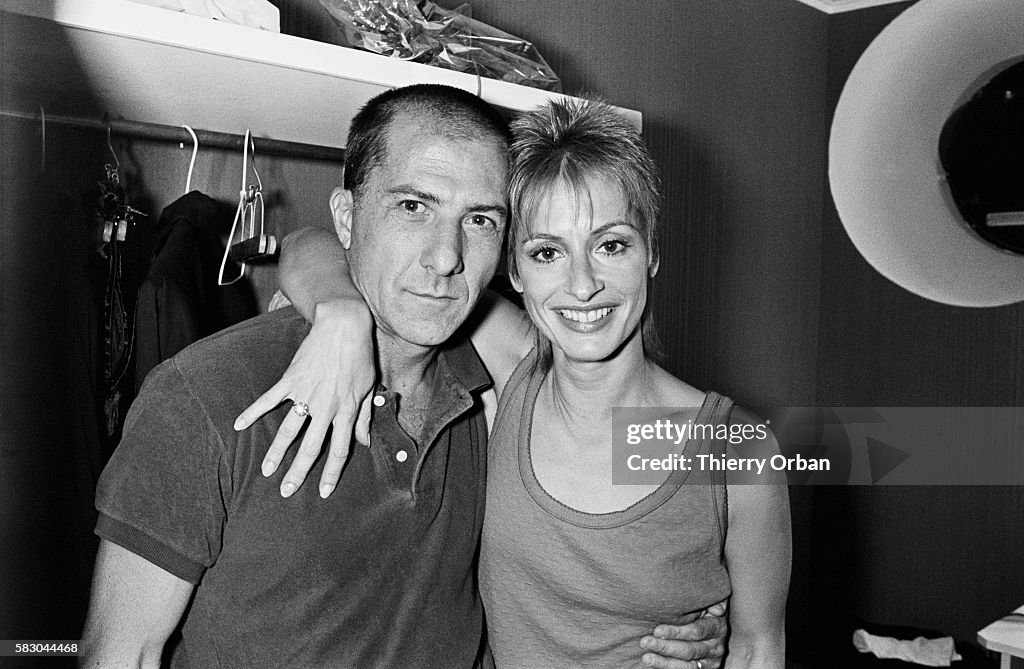 Actor Dustin Hoffman with Actress Patti Lupone