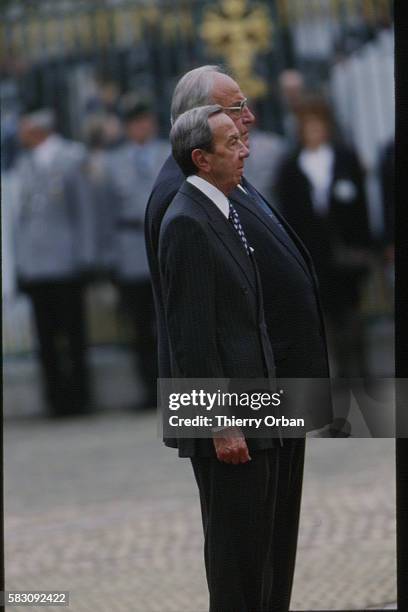 Warren Christopher et Helmut Kohl.