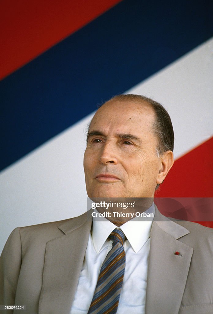 President Francois Mitterand Visits Reunion