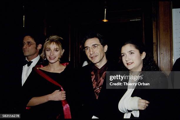 From left to right : The actor Vincent Lindon, Richard Berry's wife : Jessica Forde, the actor Richard Berry and Richard Berry's daughter : Coline...