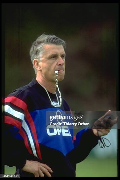 THE FRENCH FOOTBALL TEAM TRAINING AT THE FRENCH FEDERATION OF FOOTBALL