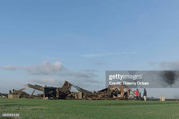 The symbol of the French Revolution has been destroyed by the bad weather.