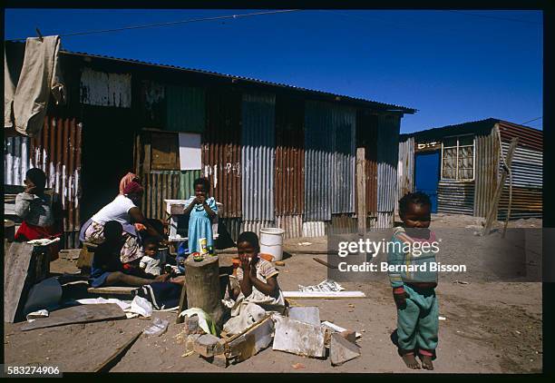 Children in the township of Guguletu, outside of Cape Town.