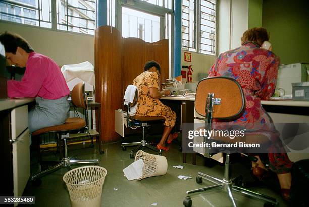 Offices of a social security building in Paris.