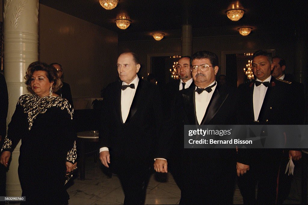 Voyage officiel de François Mitterrand en Turquie.