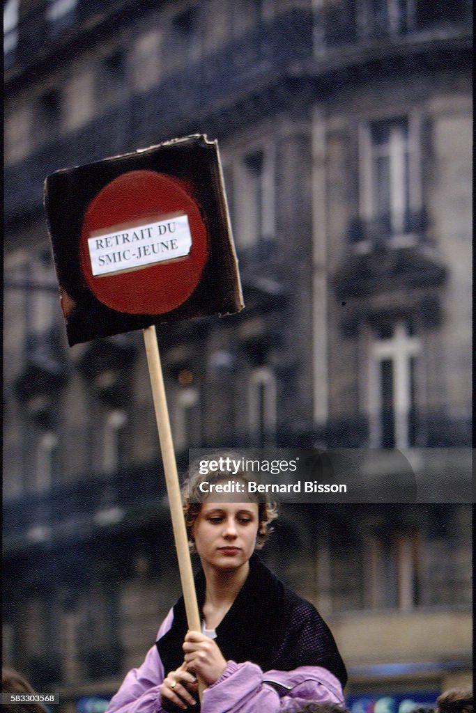 Sentimental Demonstarttion LARGE DEMONSTRATION AGAINST 'SMIC YOUTH' IN PARIS News Photo - Getty Images