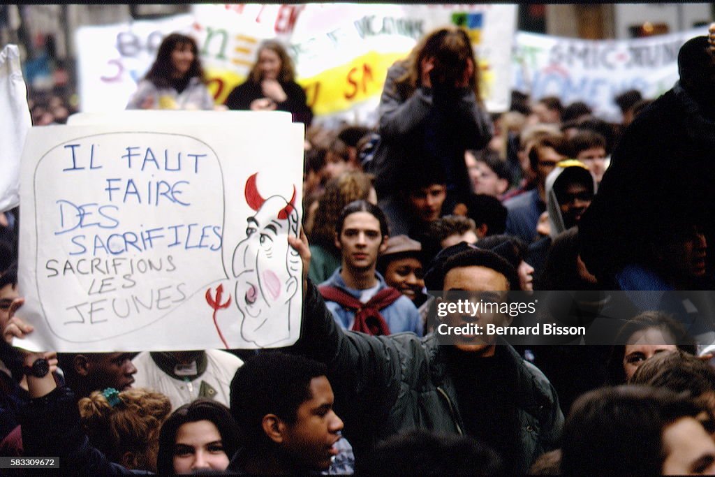 Sentimental Demonstarttion LARGE DEMONSTRATION AGAINST 'SMIC YOUTH' IN PARIS News Photo - Getty Images