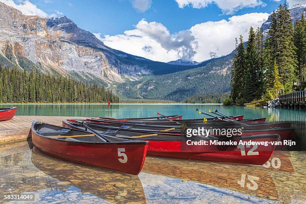 emerald lake, yoho national park, canada - mieneke andeweg stock pictures, royalty-free photos & images