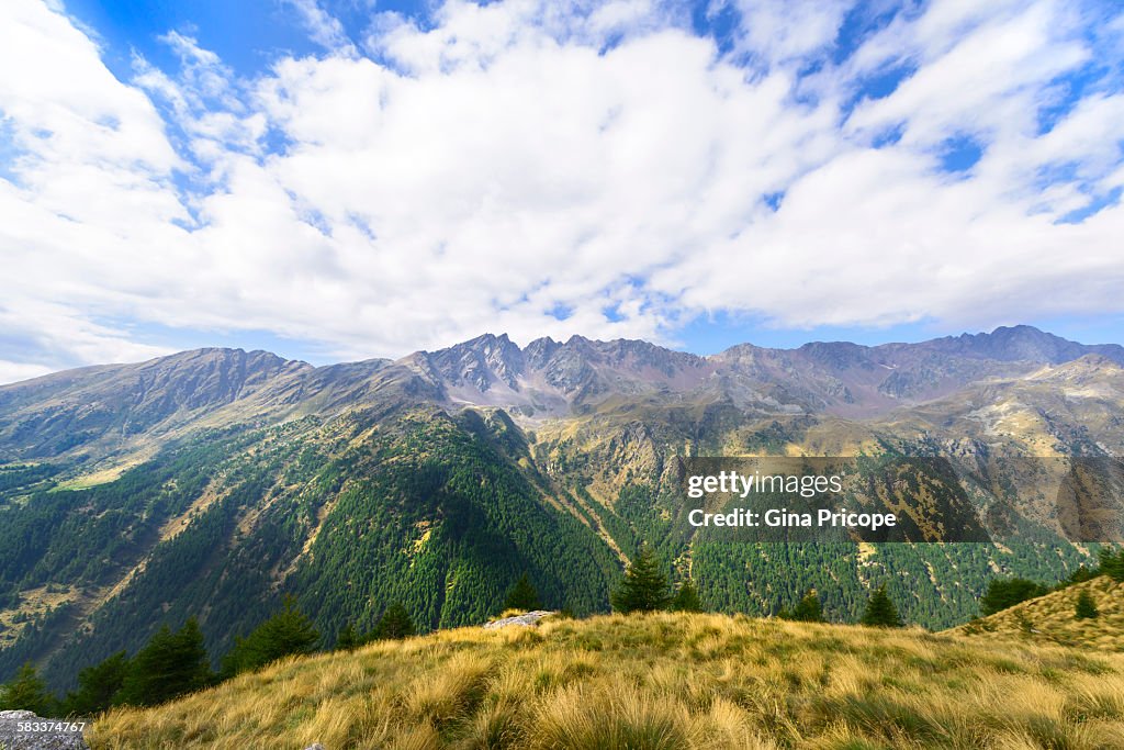 Passo Gavia, mountain range view in Lombardy Italy