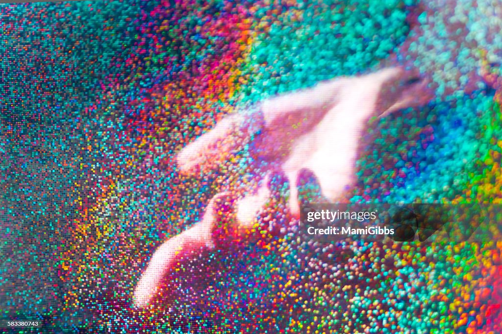 Hologram color paper reflection