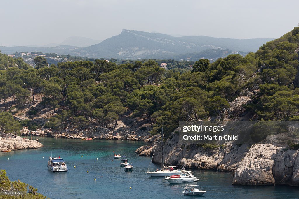 Boats in a Calanque near Cassis