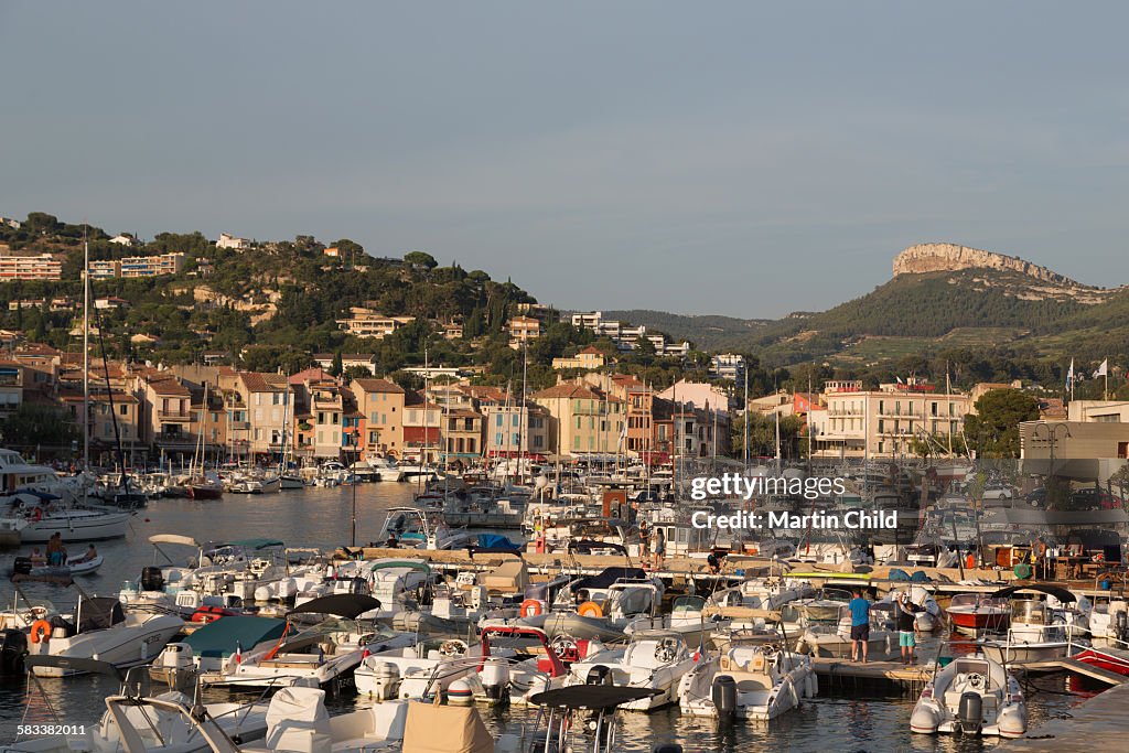 Boats in the harbour at Cassis