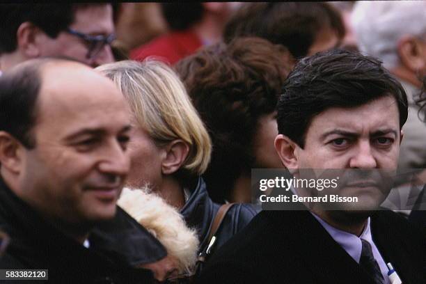 Laurent Fabius et Jean-Luc Melenchon.