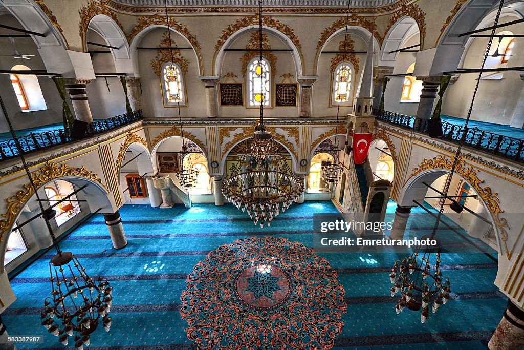 Inside view of Sadirvanalti mosque in Kemeralti