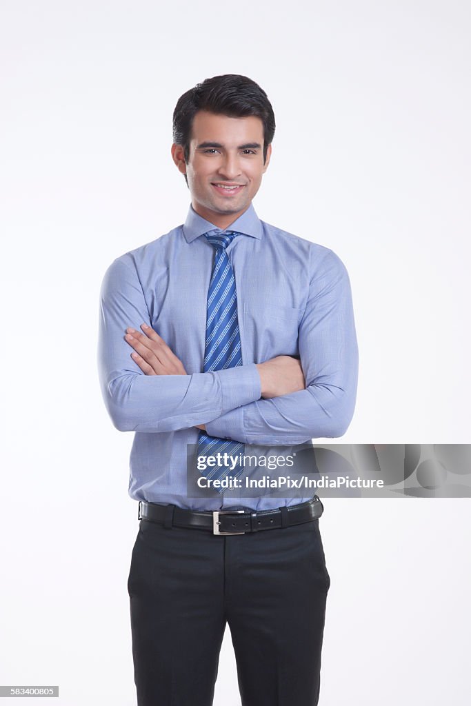Portrait of a male executive smiling