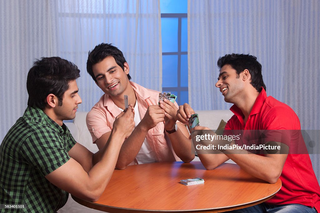 Friends playing cards