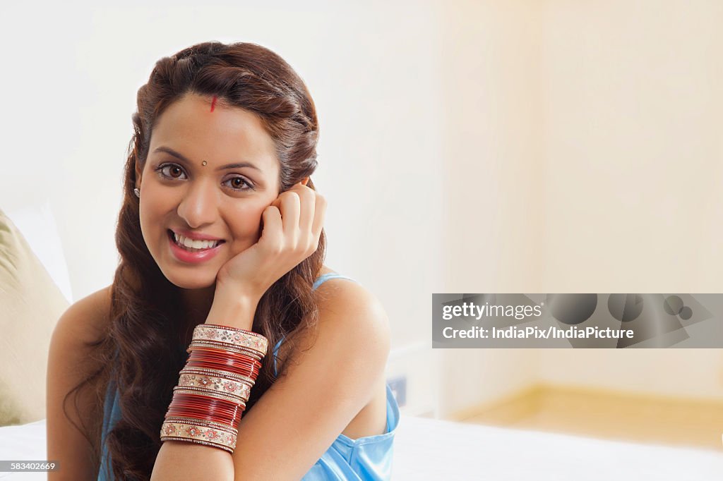 Portrait of a woman smiling