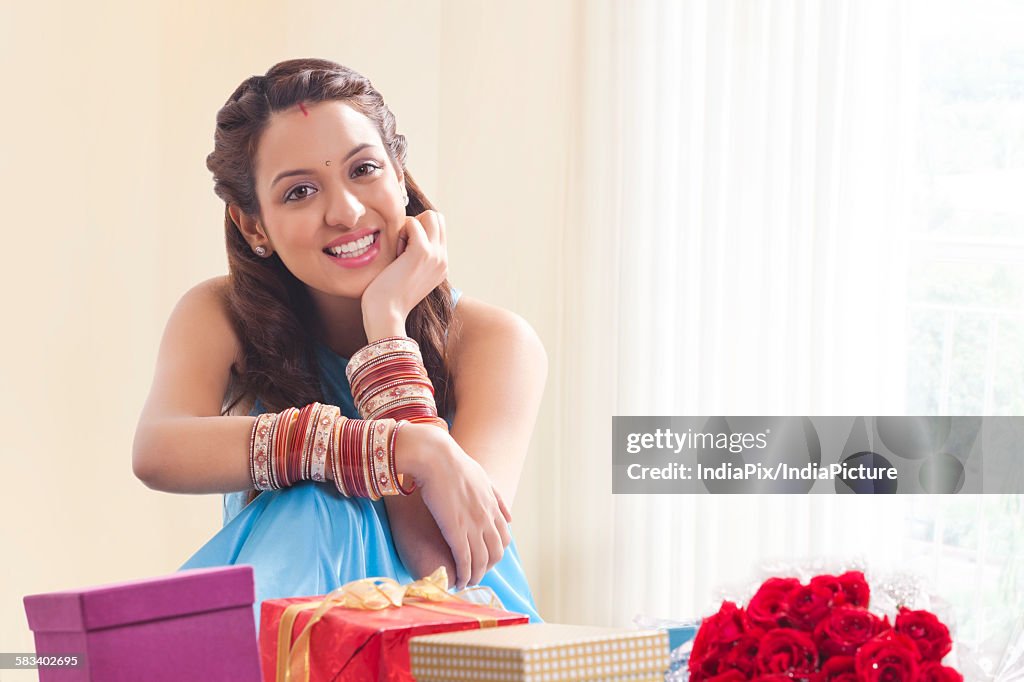 Portrait of a woman smiling