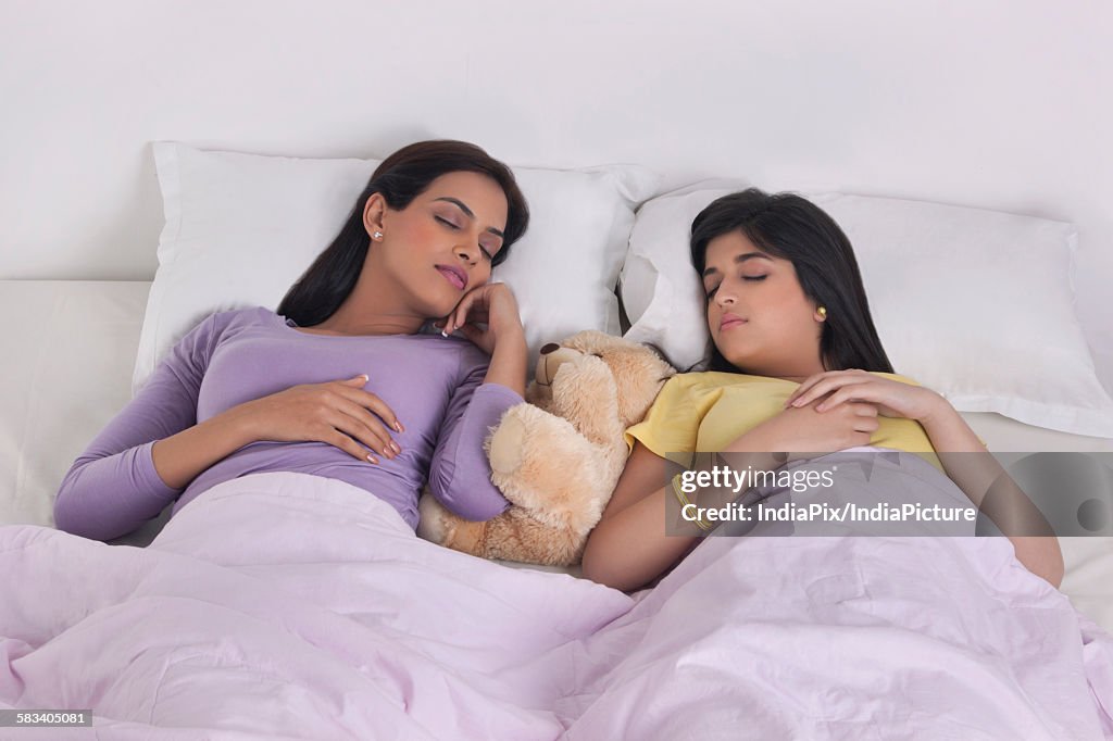 Sisters sleeping