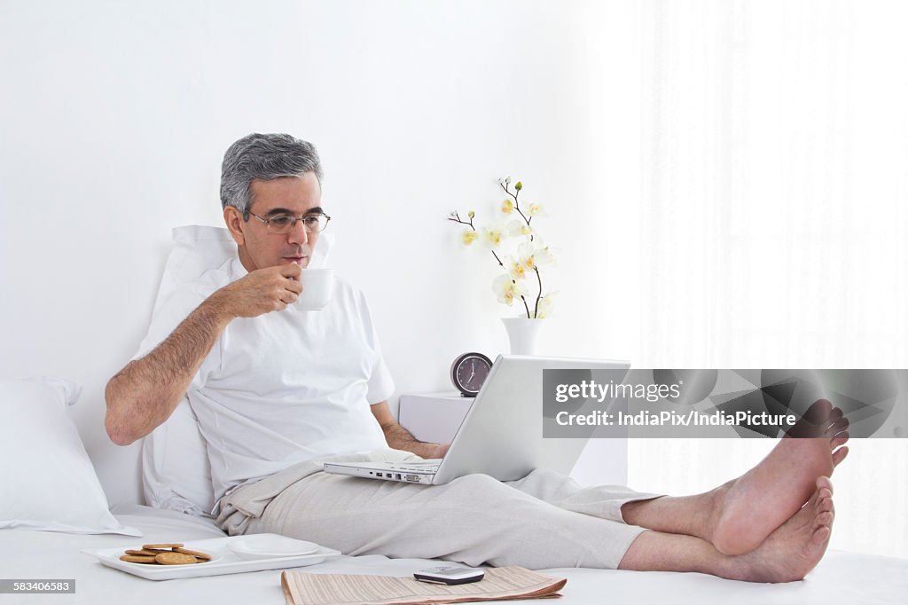 Man working on his laptop