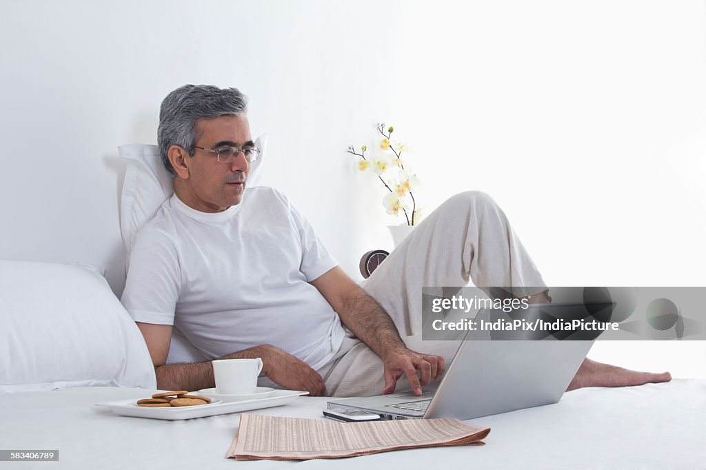 Man working on his laptop