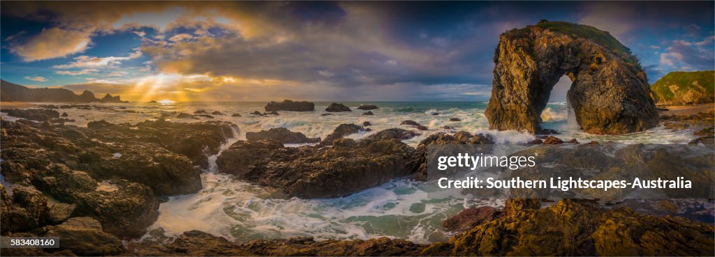 Horse head rock, Bermagui, southern coastline of New South Wales, Australia.