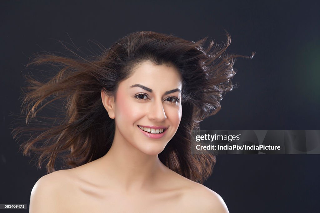 Portrait of a beautiful woman smiling