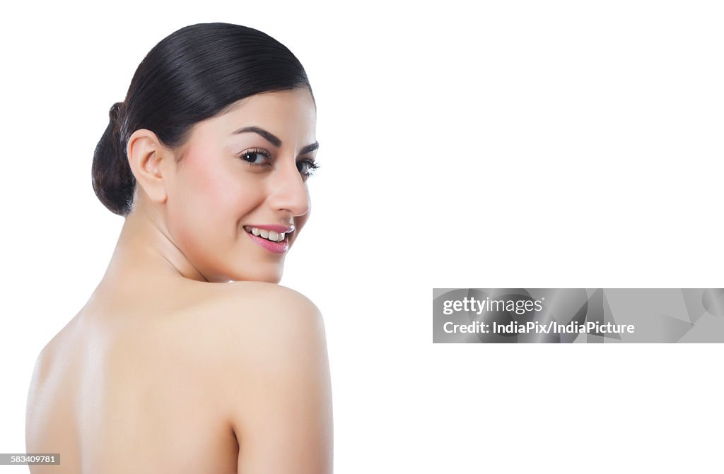 Portrait of a beautiful woman smiling