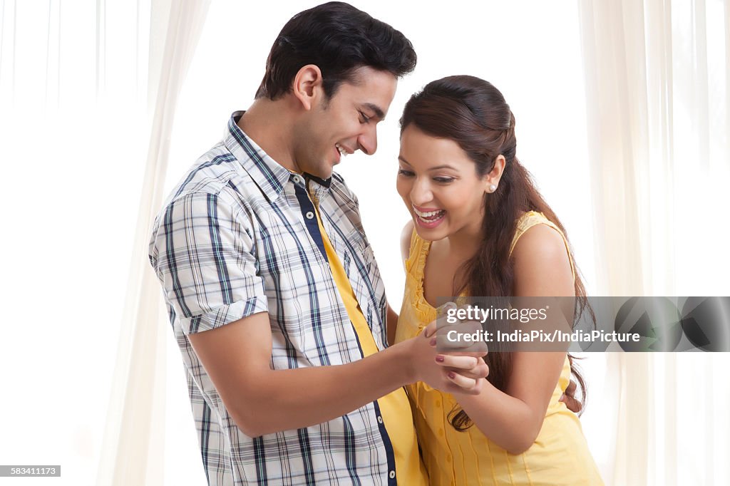 Young couple dancing together