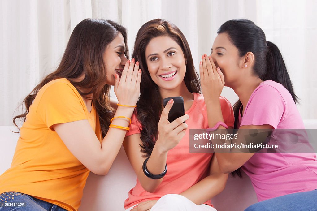 Young women spending leisure time together