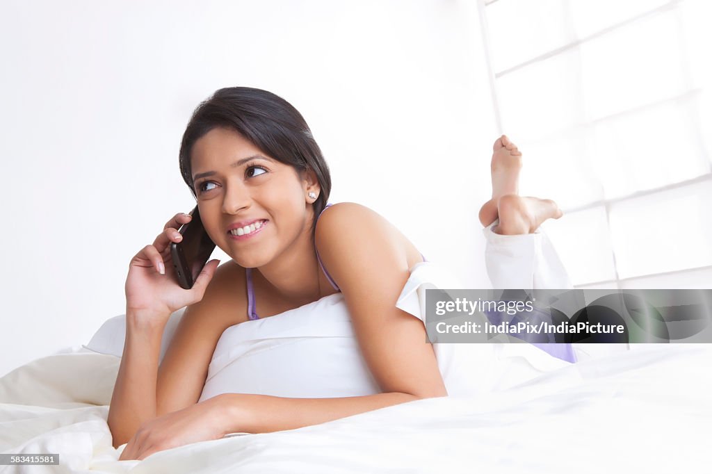 Girl talking on mobile phone