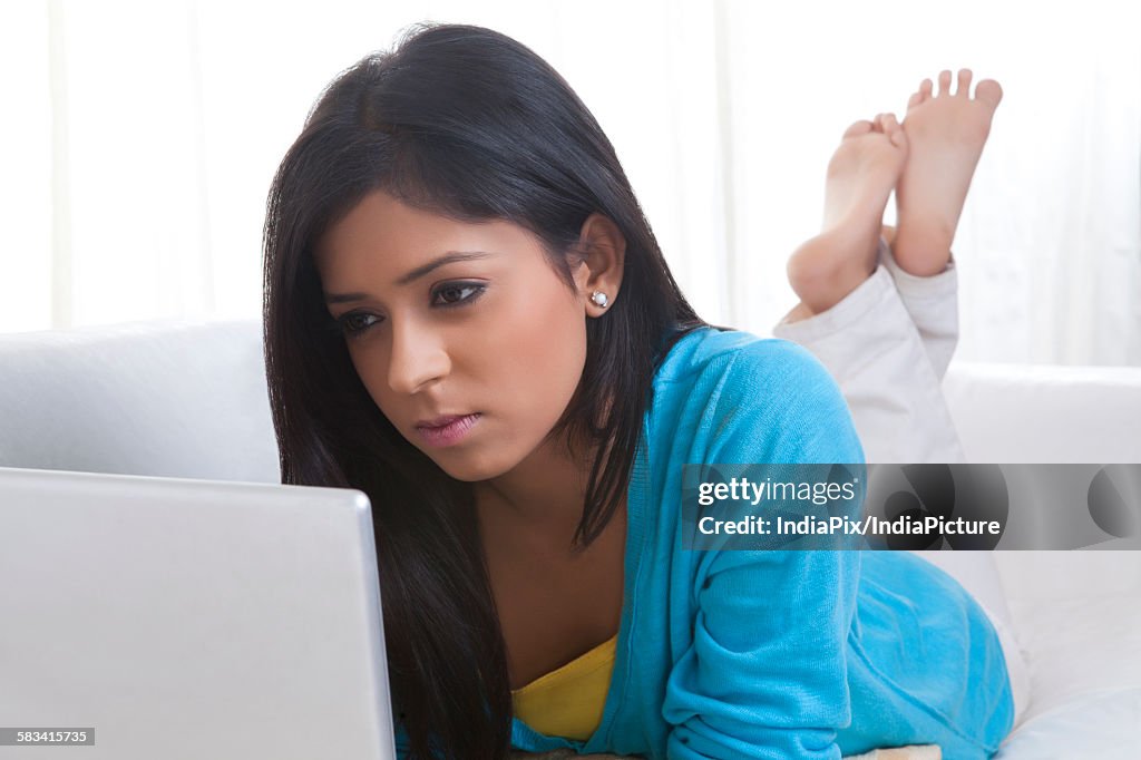 Girl with laptop