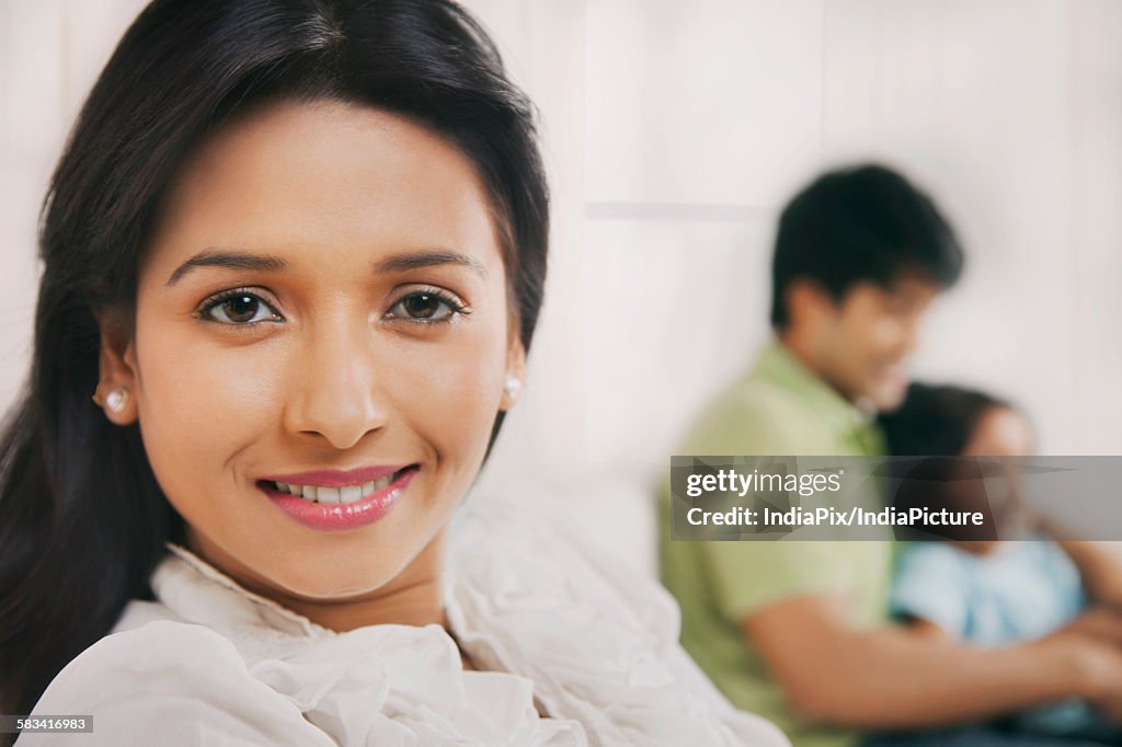 Portrait of woman smiling