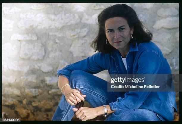 Michele Barzach is a member of the French right-wing political party, Rassemblement Pour la Republique . | Location: Beauce, France.