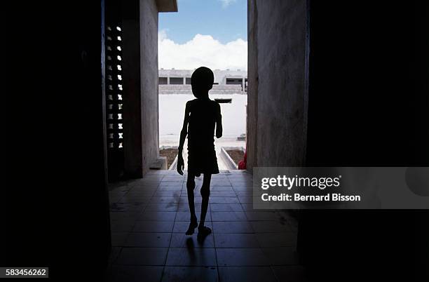 Starving Somali in Mogadishu. Since 1988, the civil war disrupted the economy and food distribution. In 1992, the UN launched a peacekeeping and...