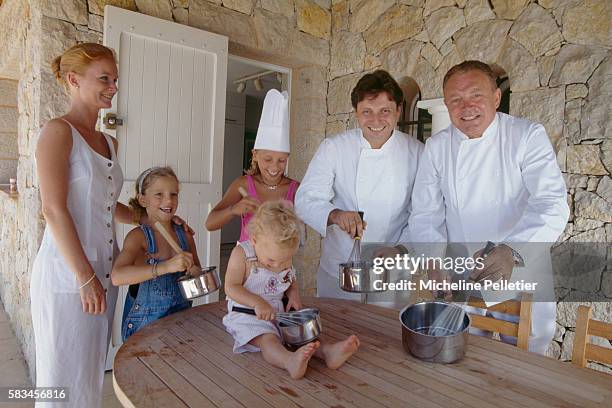French TV Host Jacques Martin on Holiday at Tourrette sur Loup