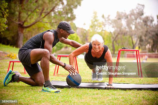 "senior" woman, individual fitness coaching - life coach stock pictures, royalty-free photos & images