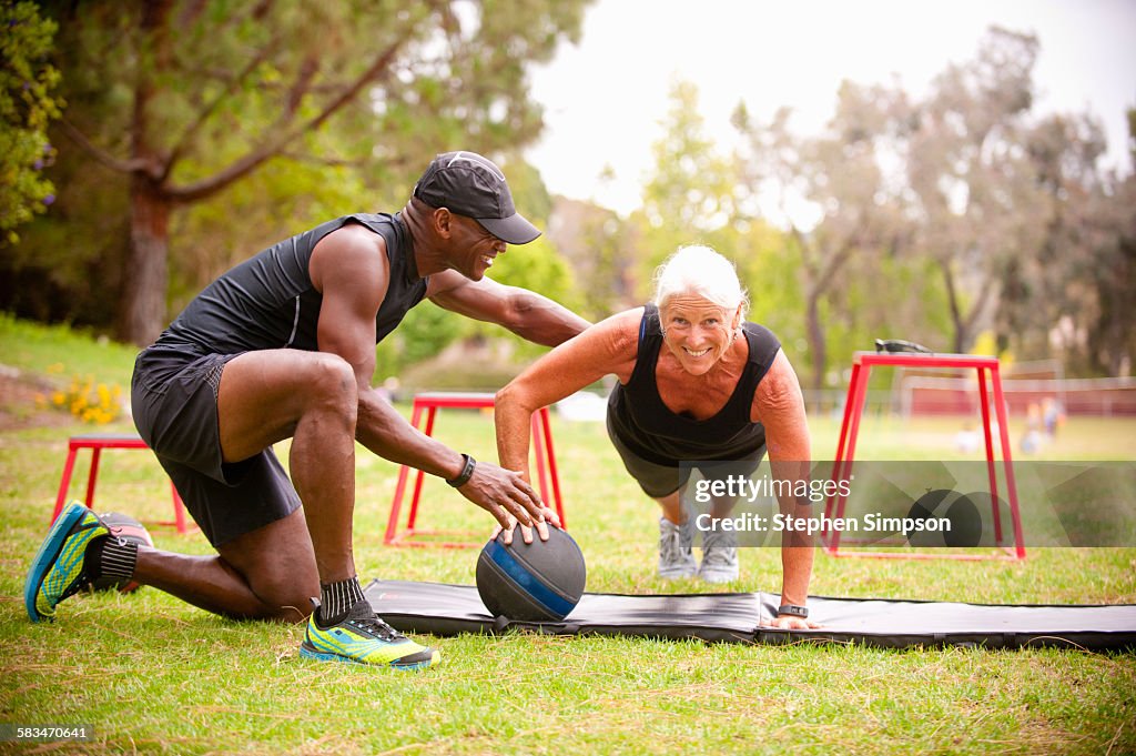 "senior" woman, individual fitness coaching